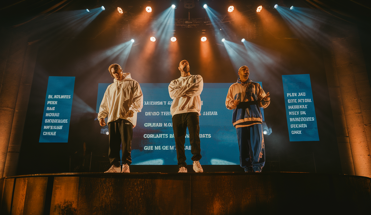Artistes de rap français aux multiples influences, évoquant résilience et authenticité
