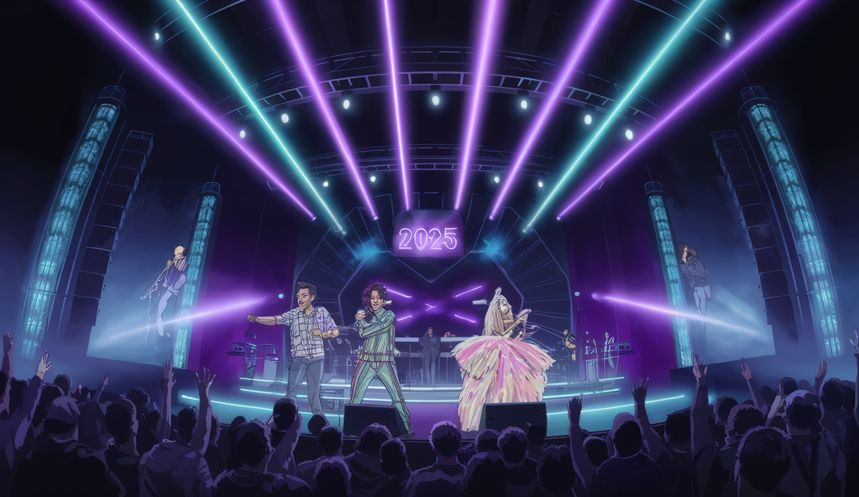Performance live en 2025 avec The Marías et Lady Gaga