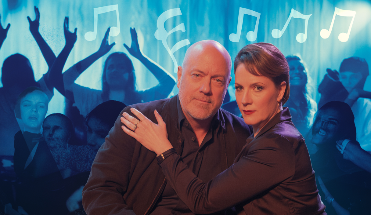 Billy Joel avec une lumière douce, expression sereine
