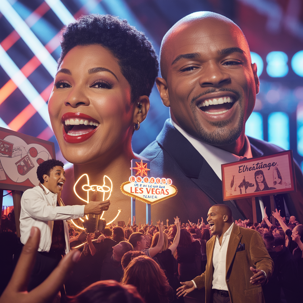 Illustration vibrante et engageante de la résidence Love & Laughter à Las Vegas en 2025