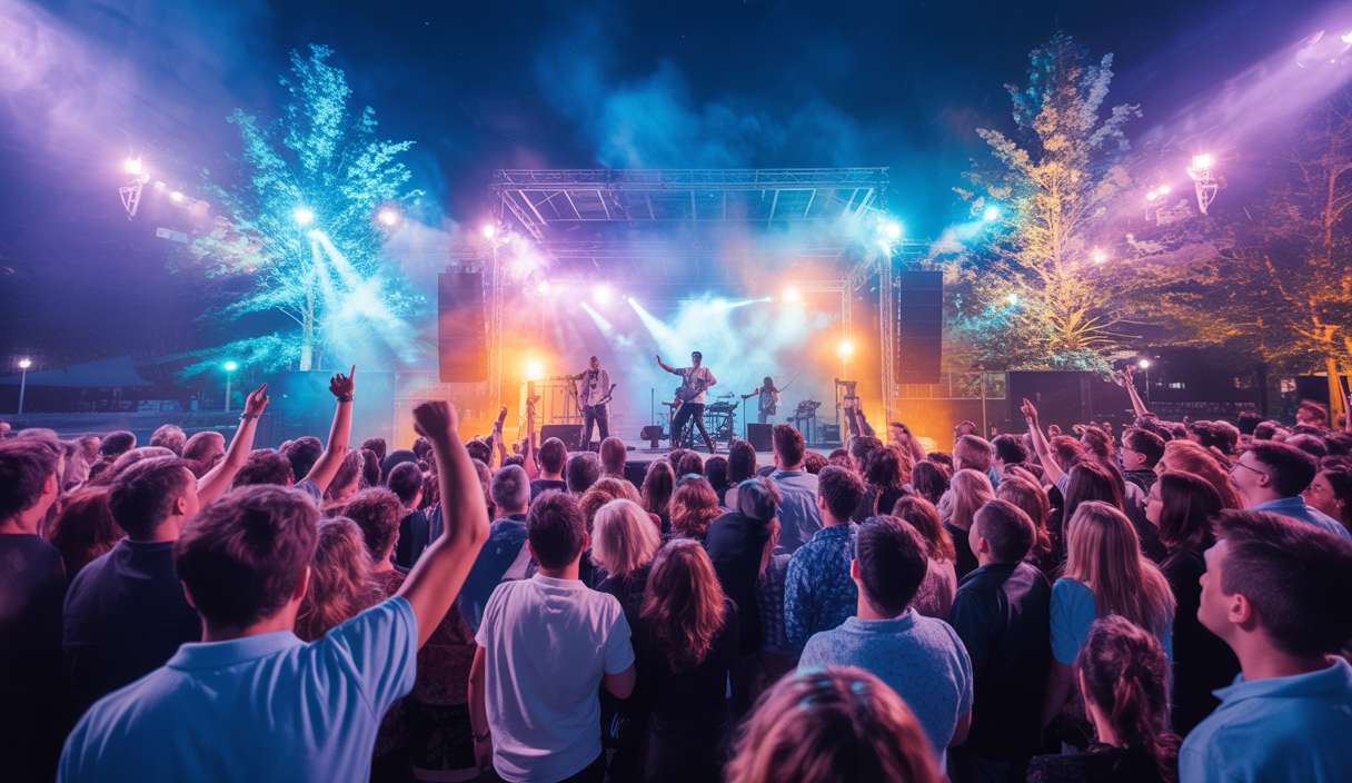Scène vibrante du Gov Ball 2025 à Flushing Meadows Corona Park avec une foule enthousiaste