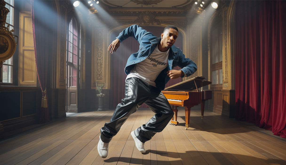 Fusion artistique entre danseur hip-hop et musique classique