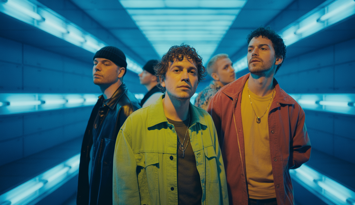 Image vibrante et émotive capturant l'essence de l'album Never Enough de Turnstile.